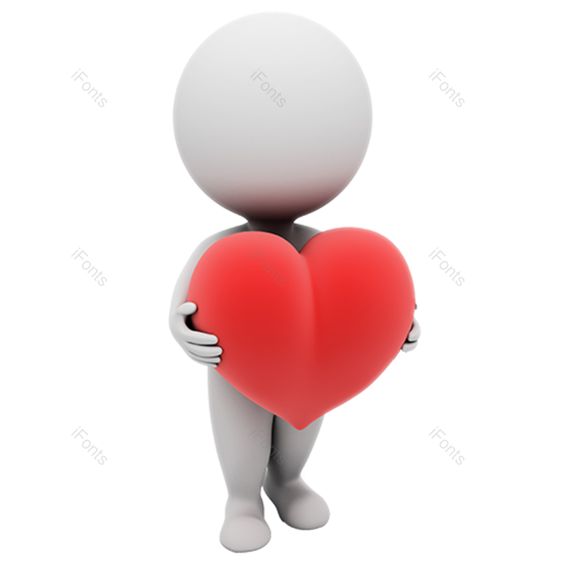 卡通图片,立体爱心元素,心形PNG,情人节免抠素材